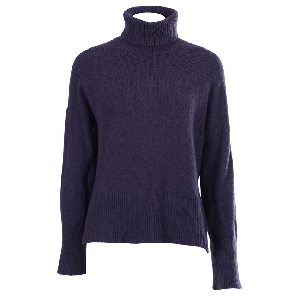 J.CREW Sweater XS Blue Merino Wool Alpaca Blend Turtleneck Relaxed Fit BD143